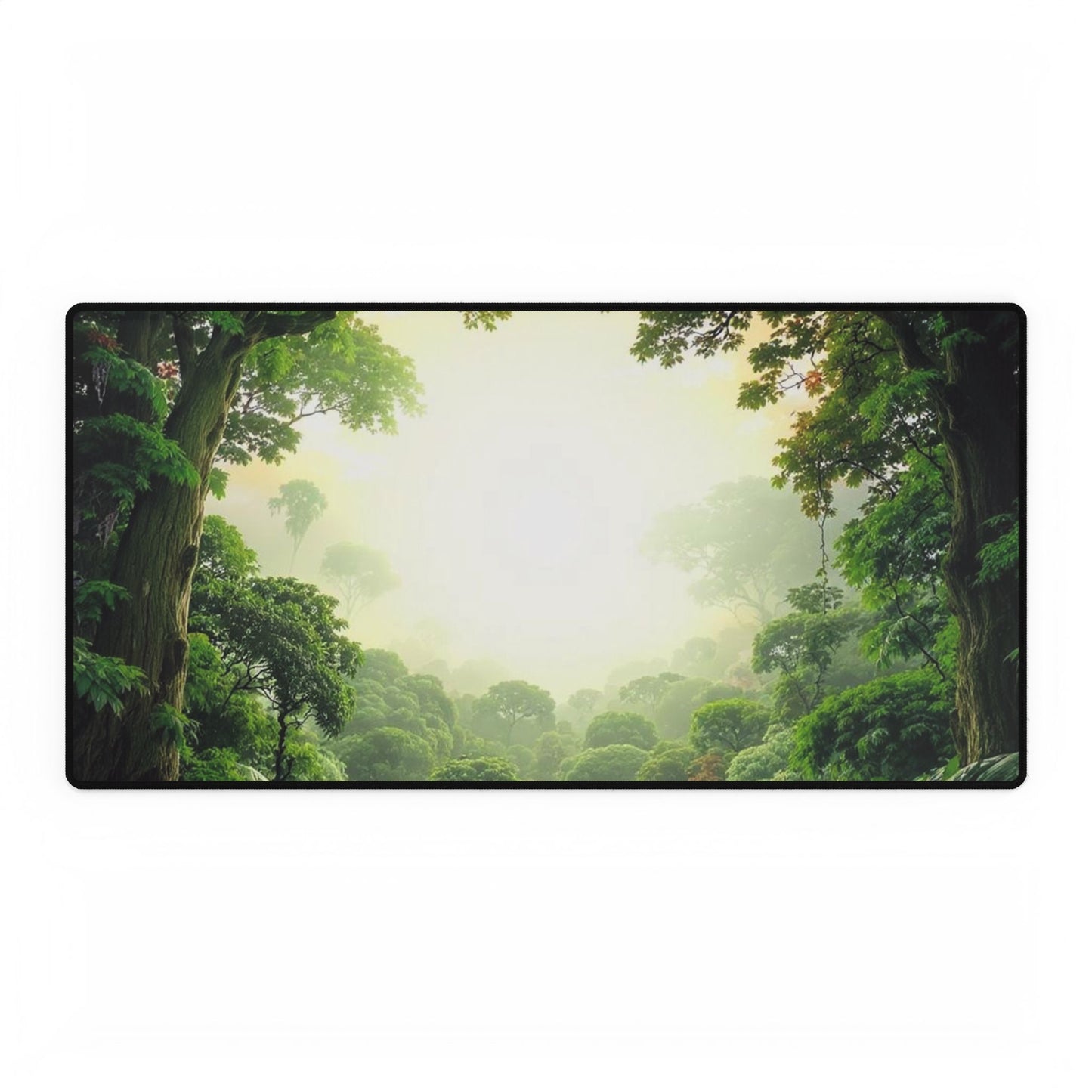 Desk Mat - Fog Rainforest Design for Office and Gaming