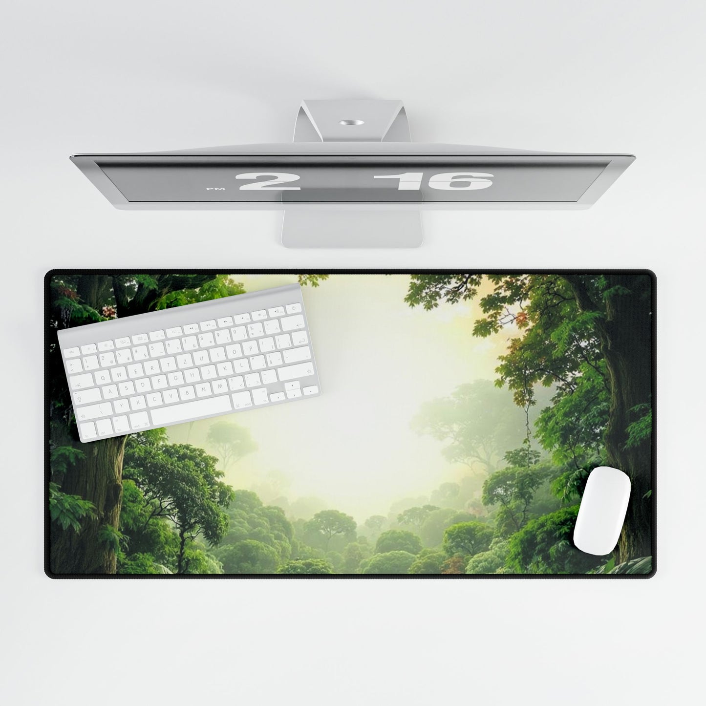 Desk Mat - Fog Rainforest Design for Office and Gaming
