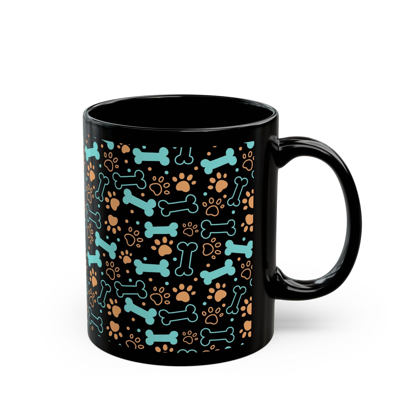 Dog Lover's Bones and Paws Mug