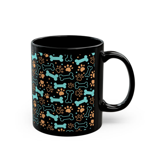 Dog Lover's Bones and Paws Mug
